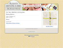 Tablet Screenshot of albany-dental.com